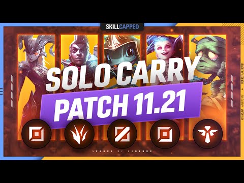 3 BEST SOLO CARRY Champions for EVERY ROLE in PATCH 11.21 - League of Legends