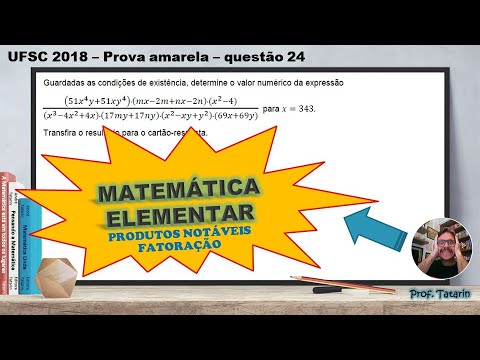 [UFSC] Guardadas as condições de existência, determine o valor - Matemática Linda - Prof. Tatarin