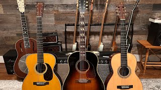Video thumbnail for Acoustic Guitar Shootout! -1952 Gibson SJ, Martin Custom Shop 000-28 & Martin Custom Shop Palor by Guthrie Trapp
