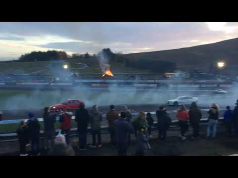 Mad car drifting skills at Knockhill Racing Circuit