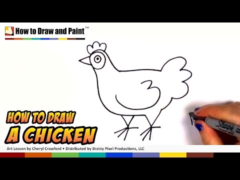 How to Draw a Chicken Step by Step - Art for Kids - Draw a ...