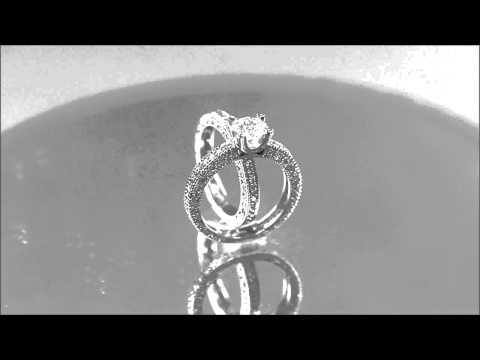 18K ROUND CUT DIAMOND ENGAGEMENT RING AND BAND DECO ANTIQUE STYLE 2.40CTW - KNR INC - 635