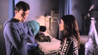 Pretty Little Liars 3x21 "Out of sight, out of mind" Malcolm, Ezra, and Aria hospital scenes
