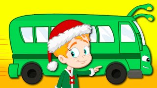 Groovy The Martian & Phoebe sing Wheels on the bus song! The funniest Christmas nursery rhymes!