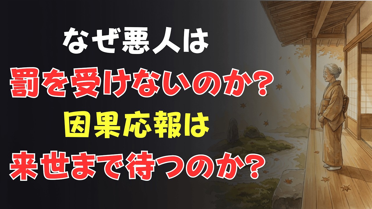 なぜ悪人は罰を受けないのか。因果応報は来世まで待つのか? [人間関係の法則] [偉人の言葉] [朗読]