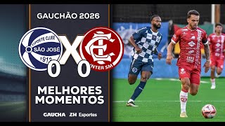 SÃO JOSÉ 0x0 INTER-SM | MELHORES MOMENTOS | GAUCHÃO | 11/01/2026