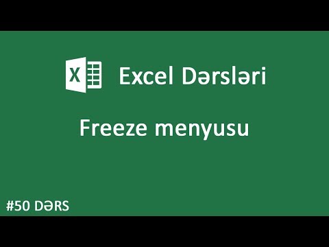 Excel dərsləri #50 - Freeze menyusu