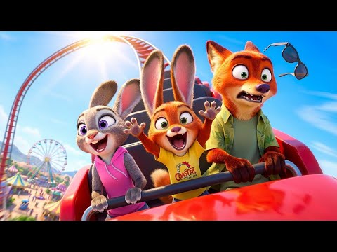 Zootopia Family Amusement Park Adventure 🎡 | Judy, Nick & Baby Fiin's Fun Day!