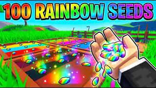 Planting 100 Rainbow Seeds in Roblox (INSANE Results!)
