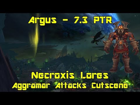 World of Warcraft: Legion [7.3 PTR] - Aggramar Attacks In-Game Cutscene
