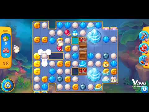 Fishdom. 9181 level no boosters and diamonds. 18 moves