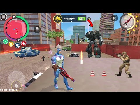 Rope Hero Vice Town - (Rope Hero Fight Car Robot Police in Car Driving School) BQ100 Radisson Gun