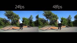24 vs 48 frames per second skateboarding action footage