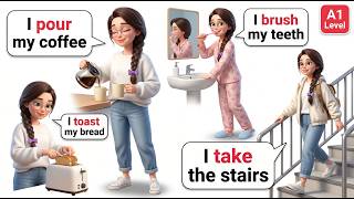 26 Morning Routine English Sentences | A1 Shadowing Practice for English Beginners