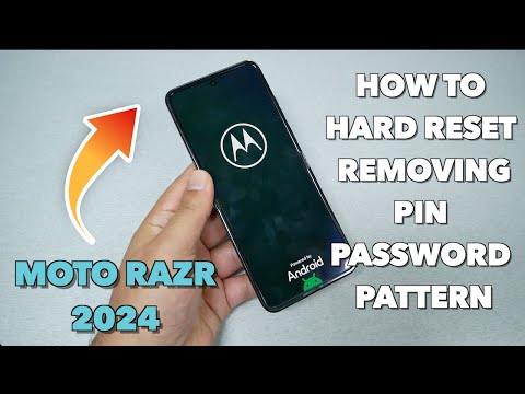Moto Razr 2024 How to Hard Reset Removing PIN, Password, pattern No PC