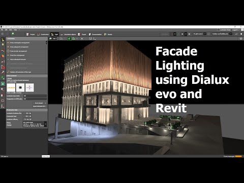 Facade Lighting Design using Dialux evo and Revit