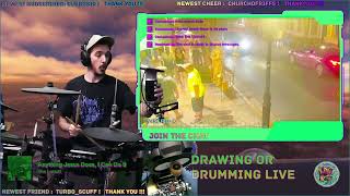 "Anything Jesus Does, I Can do Better" by The Locust  - Discover Weekly drums improv - #DrawingORdru