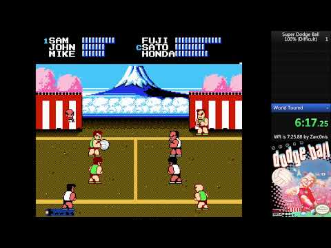 Super Dodge Ball (NES) - 100% Difficult in 11:45 by HowDoUPlay