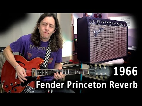 1966 Black Panel Fender Princeton Reverb-Amp - 110 Volts image 14