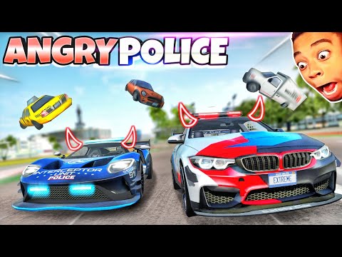 Angry Police Cars🚨| In The New Map🤯| Extreme Car Driving Simulator🔥|