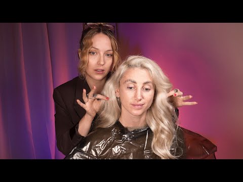 ASMR Soft Spoken Hair Styling Consultation with Scalp Exam + Colour Consulting ✨real person