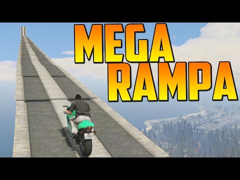 MEGA RAMPA + SALTO FINAL ÉPICO! - Gameplay GTA 5 Online Funny Moments (Carrera GTA V PS4)