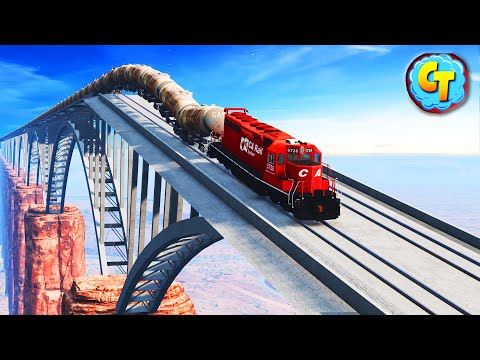 Train Accidents Derailments ✅ Railways END Crash Damaged Railroad ✅ Beamng Drive