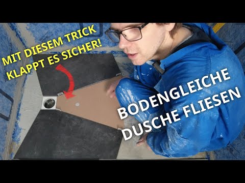 Bodengleiche Dusche mit Gefälle selbst fliesen | Gefälleschnitt | Blanke AQUA-GLAS