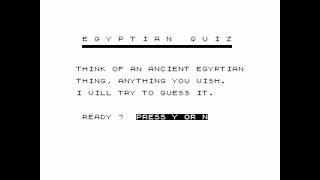 Egyptian Quiz for the ZX81