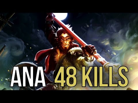 OG.Ana EPIC RAMPAGE 48 KILLS Monkey King Dota 2