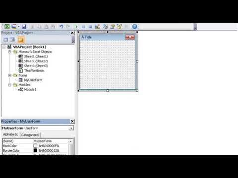 Excel 2010 VBA Tutorial 42   Userforms   Creating a Userform