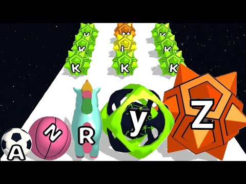 AZ Merge Race 2048 Ball Run Going BallGame Color Ball Roll Match Puzzle Game Max Levels Part 02