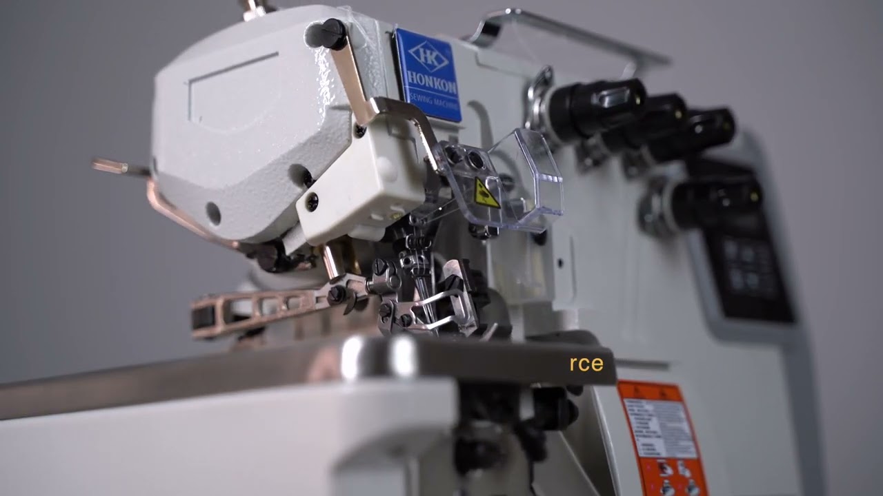 High speed direct drive double needle overlock sewing machine