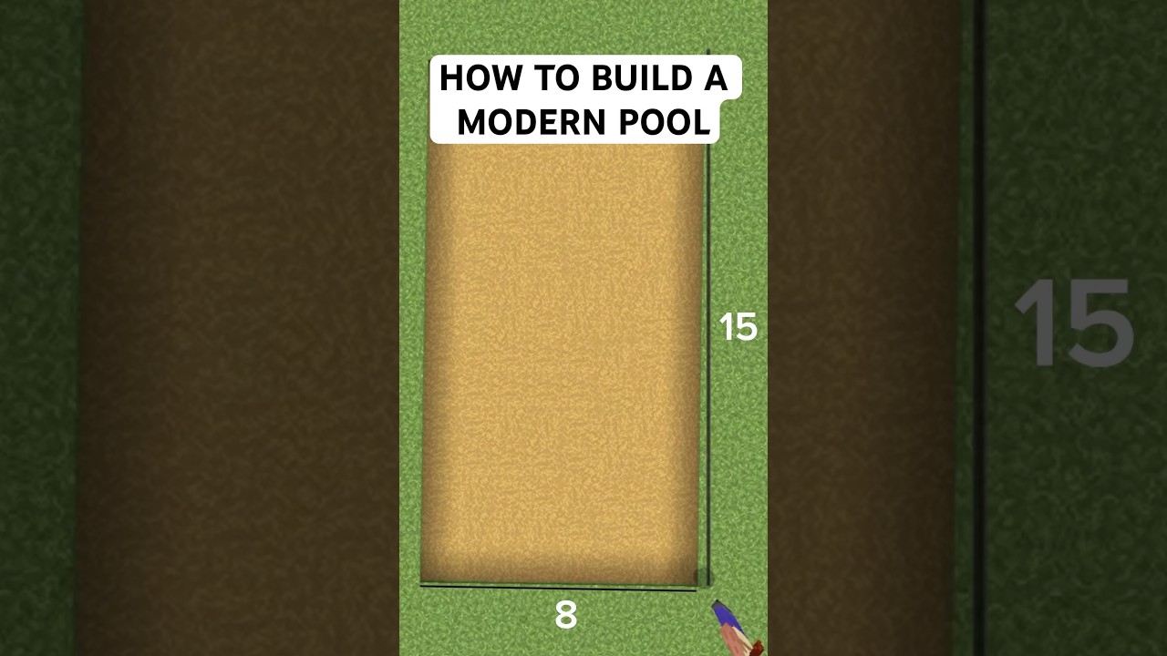 Minecraft: How to build a modern pool #minecraft #minecraftbuilding #minecraftbuild #minecraftideas