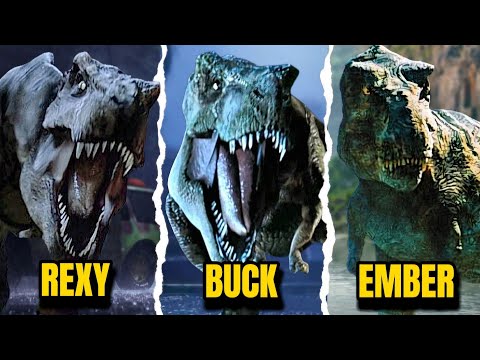 All 7 T.rexes In Jurasssic Park