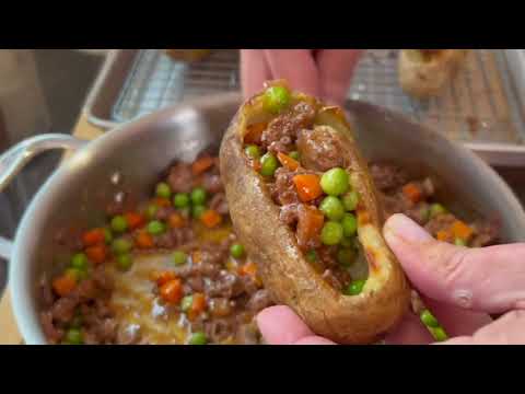 Shepherd's Pie Stuffed Potatoes for St. Patrick's Day - Galley Gourmet with Jay