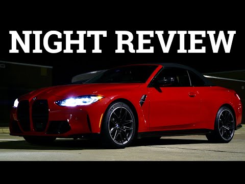 LASER LIGHTS! 2022 BMW M4 Night Review & Drive