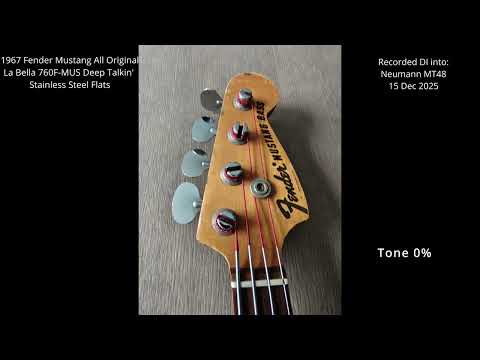 Vintage ALL ORIGINAL Fender Mustang Bass 1967 - Nitro Finish - Dakota Red image 16