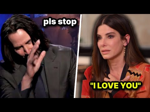Keanu Reeves SQUIRMS when Complimented (Most HUMBLE Celeb)