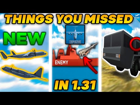 THINGS YOU MISSED IN TFS 1.31 UPDATE - NEW PLANES, ENEMY SHIPS, RADAR TRUCK & More | Turboprop FS