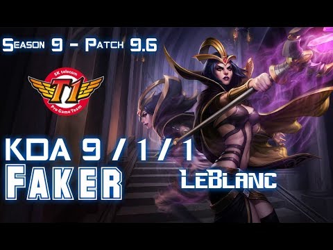 SKT Faker LEBLANC vs TALIYAH Mid - Patch 9.6 KR Ranked