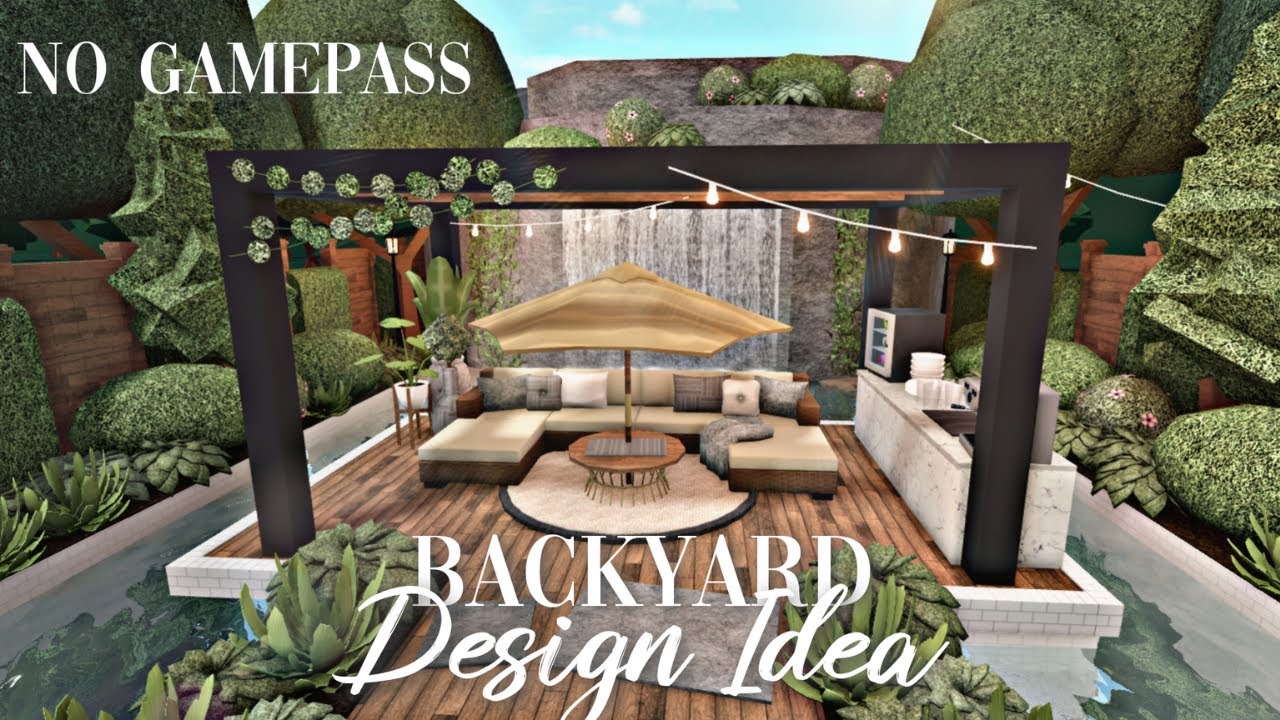 Roblox Bloxburg - Modern Backyard Design Idea - Minami Oroi