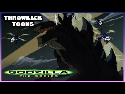 Godzilla Attacked By Flying Drones | Godzilla®: The Series | Throwback Toons