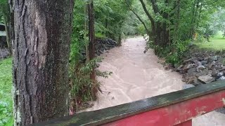Heavy rain and flooding in New Albany