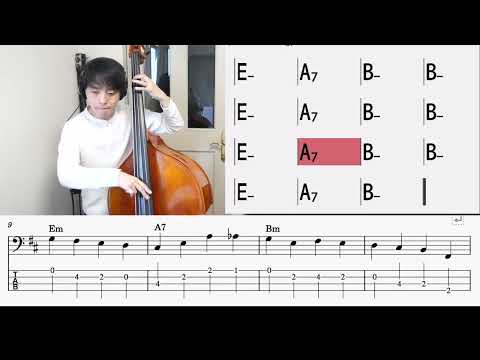 Englishman in New York walking bass line(2:14〜2:33)