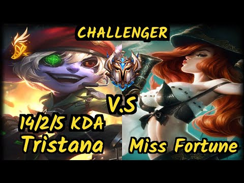 Norskeren (TRISTANA) vs MISS FORTUNE - 14/2/5 KDA BOTTOM ADC CHALLENGER GAMEPLAY - EUW