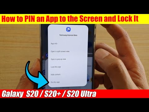 Galaxy S20/S20+: How to PIN an App to the Screen and Lock It