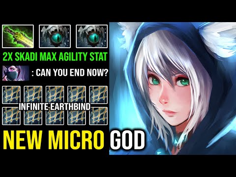NEW MEEPO MICRO GOD 2x Skadi Max Agility Stat + Infinite Earthbind 100% No Fun Allowed DotA 2