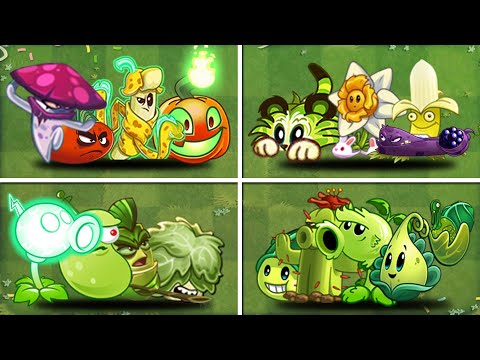 04 Team Plant  (Ultomato Vs Bamboo Spartan Vs Banana Vs Turkey) - Who will win? - PvZ 2 Team Plant
