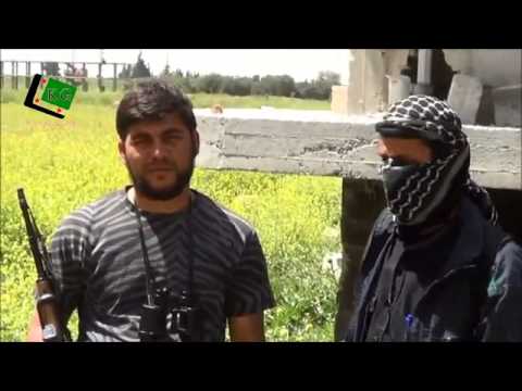 النقيب اياد قدور متحدثا عن استمرار سيطرة الثوار على الأوستراد في منطقة خربة غزالة